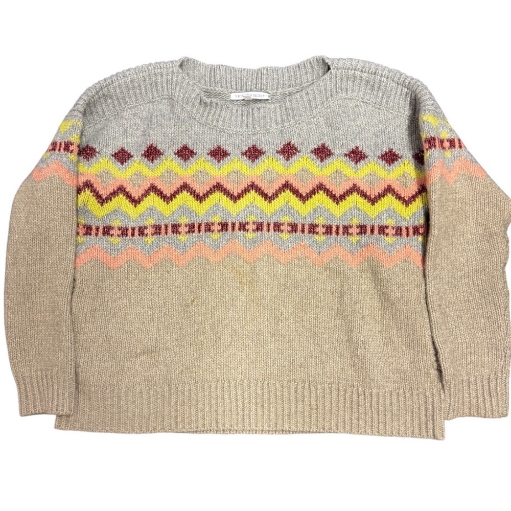 Victoria’s Secret Multicolor Patterned Women's Sweater XL
